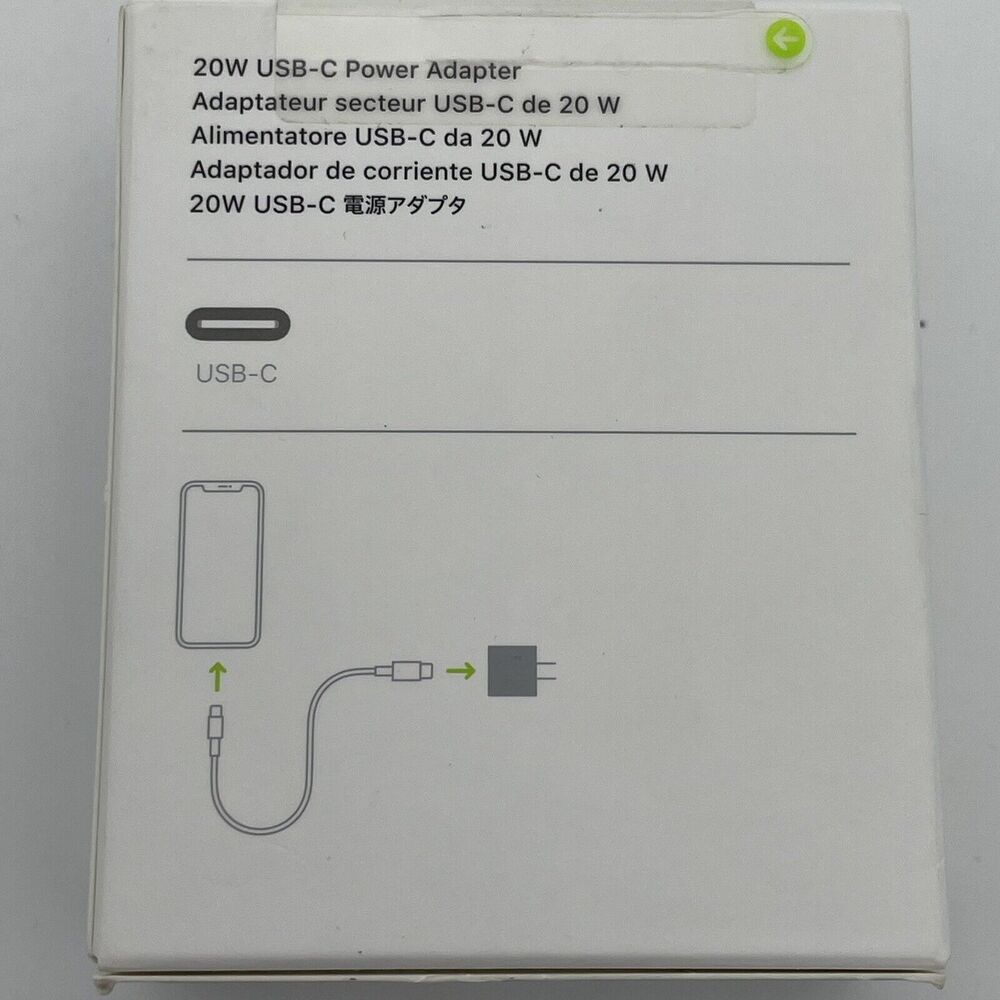 Genuine Apple A2305 MHJA3AM/A 20W USB-C Power Adapter White New in Retail Box - Picture 3 of 4